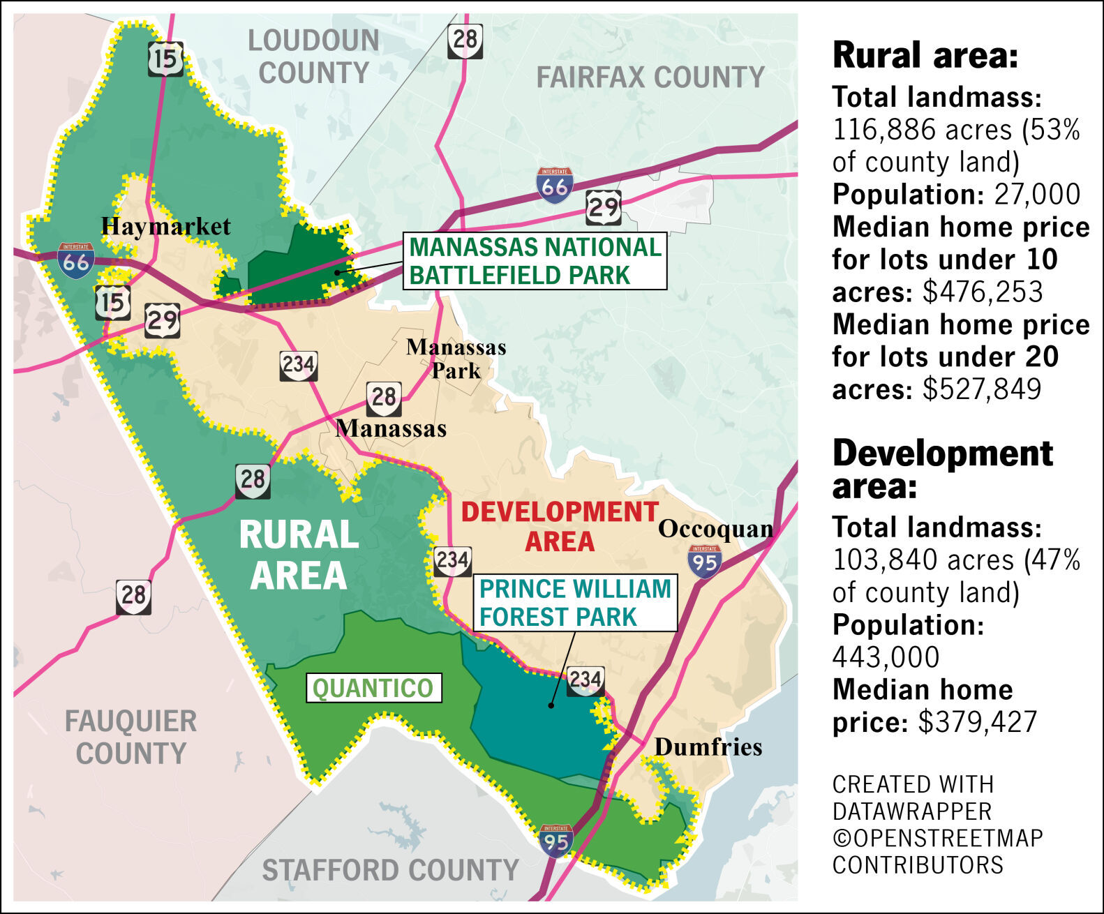 rural crescent map with data points